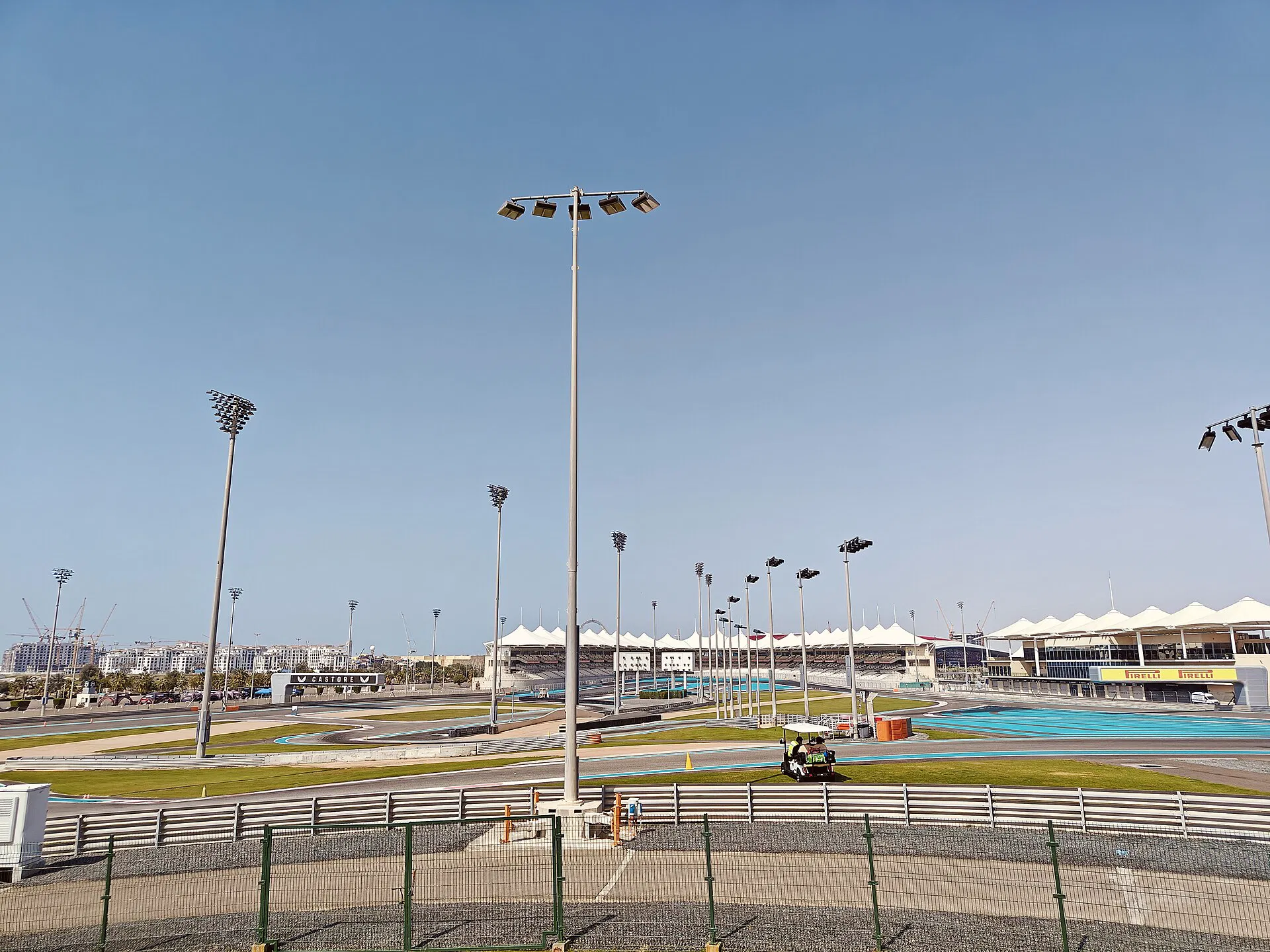 The North Grandstand at Yas Marina Circuit in Abu Dhabi